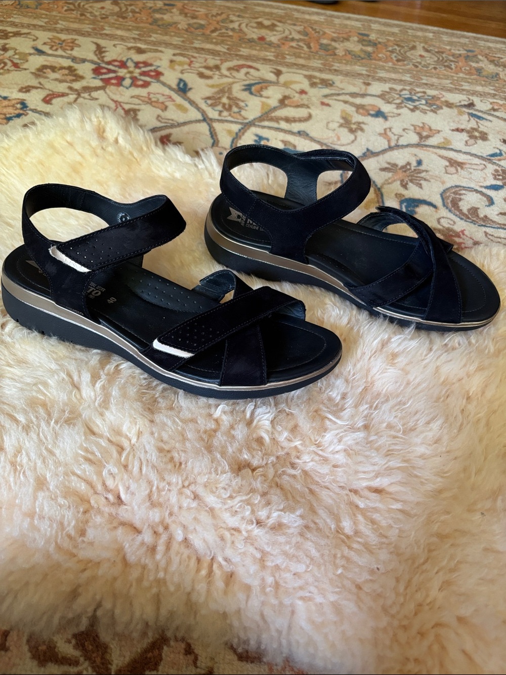 Mephisto Kristina black sandals. Size 10 US. Made in Portugal.